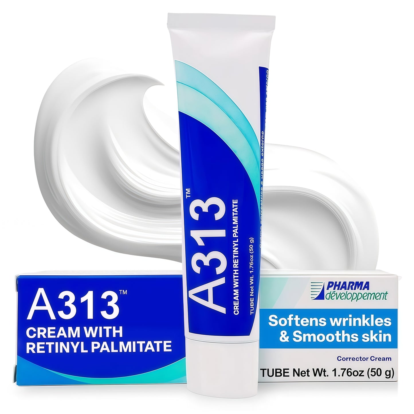 A313 French Pharmacy Vitamin A (Retinoids) Lightweight Face Cream for Anti-Aging, Reduce Wrinkles, Prevents Acne Breakouts, and Hyperpigmentation - Skincare for Smooth, Radiant Skin - 50g Cream