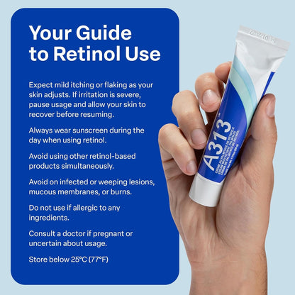 A313 French Pharmacy Vitamin A (Retinoids) Lightweight Face Cream for Anti-Aging, Reduce Wrinkles, Prevents Acne Breakouts, and Hyperpigmentation - Skincare for Smooth, Radiant Skin - 50g Cream